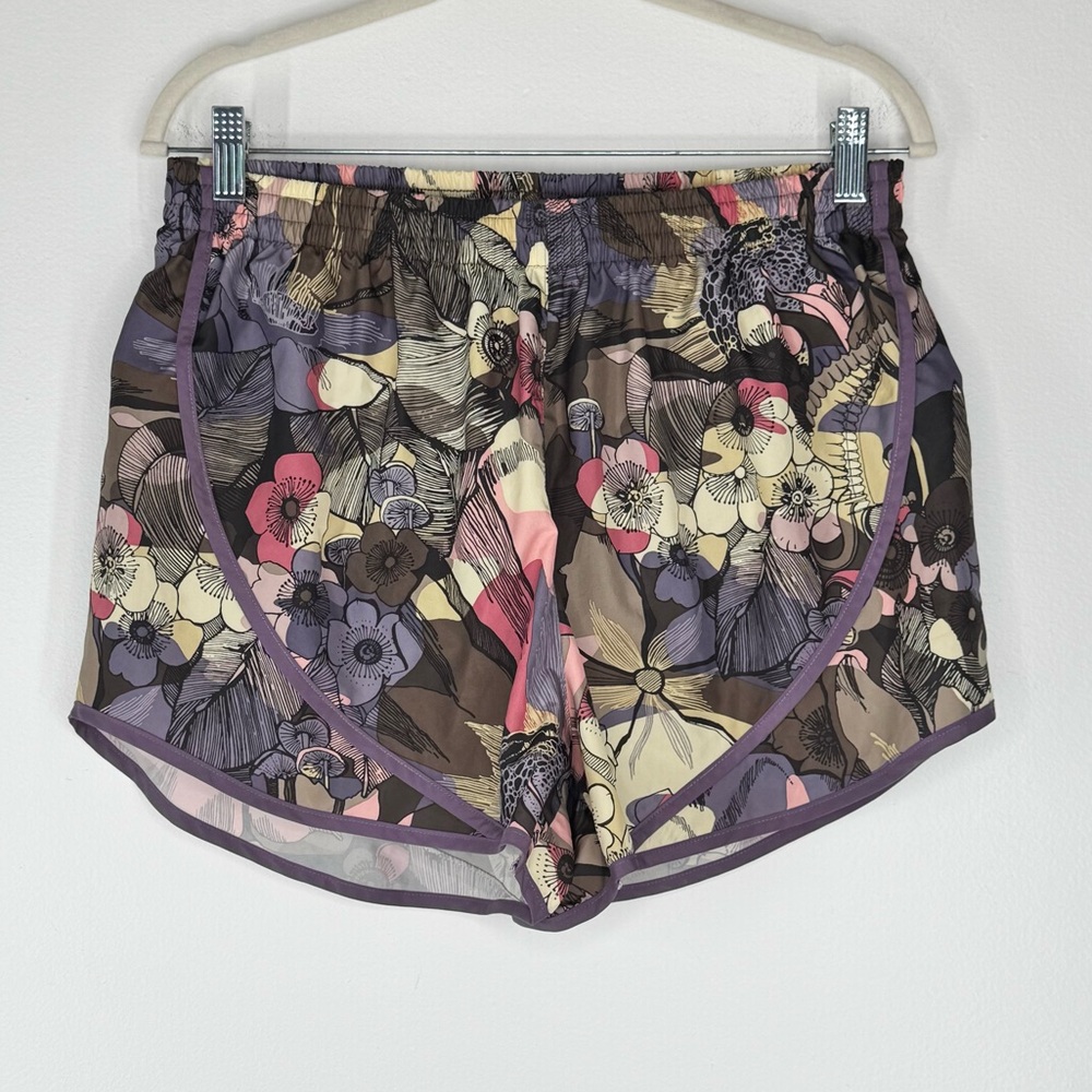 Nike Purple Floral Lined Athletic Shorts Women’s Size Large